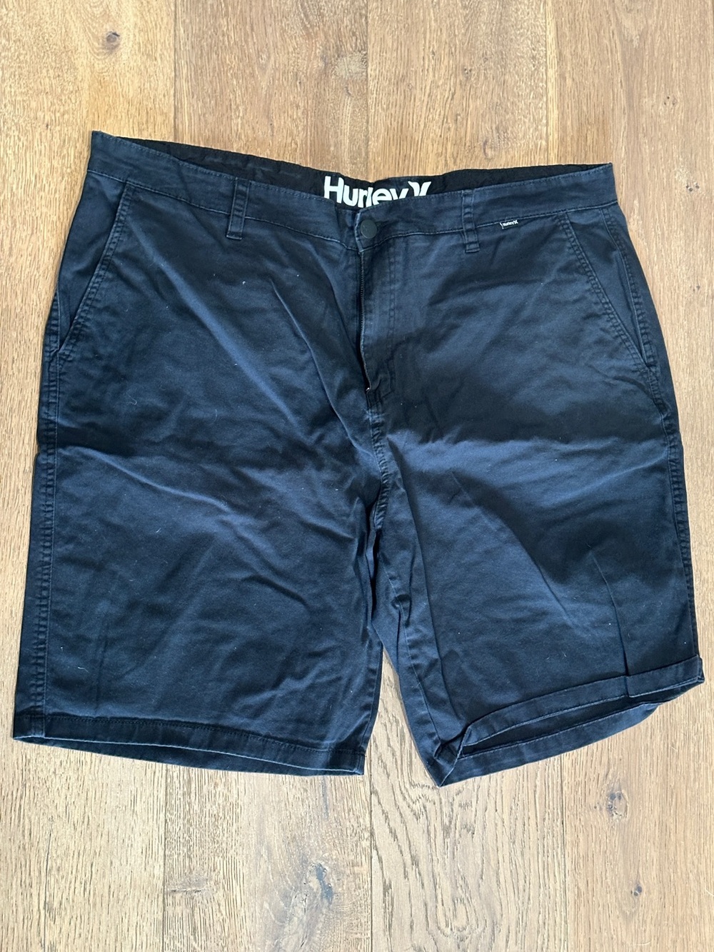 Hurley Black Men’s Flat Front Shorts